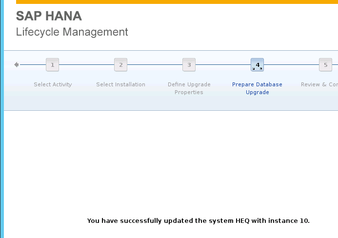 SAP HANA Database Update/upgrade note