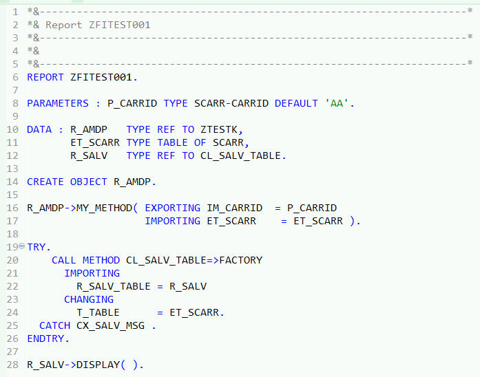 ABAP通过实现AMDP类利用HANA存储过程取数据