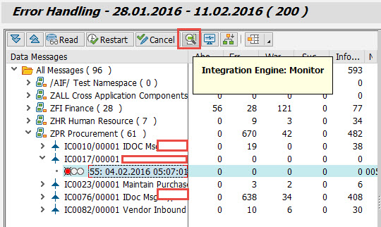 AIF-Monitoring and error handling for interfaces