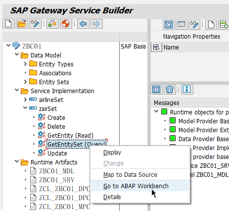 从头开始创建一个OData SAP Gateway Service