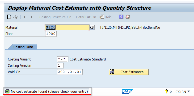 SAP删除计划产品成本