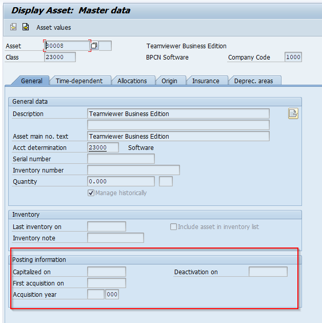 Asset Acquisition with Purchase Order Integrated with Materials Management