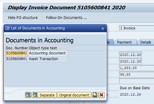 Asset Acquisition with Purchase Order Integrated with Materials Management