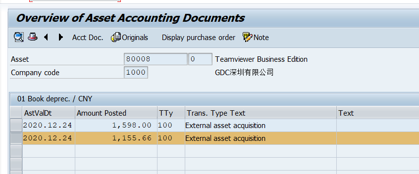 Asset Acquisition integrated with accounts payable