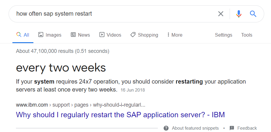SAP服务器多久重启一次？