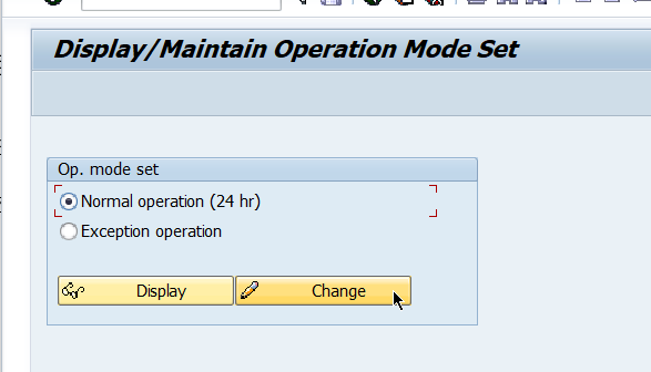 SAP的Operation Mode设置