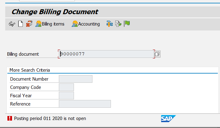 SAP VF01开票日期与当前过账日期不同问题