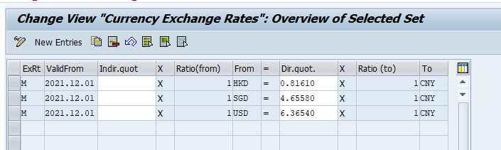 SAP中的Currency Types货币类型